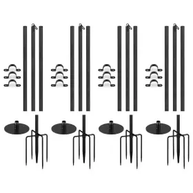 9-ft.-8 Newhouse Lighting 313031470408 9-ft.-8- Inch Outdoor String Light Poles For Outside Lights Garden Patio And