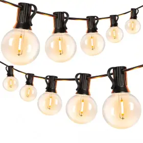 Newhouse Lighting 445046826819 Indoor/outdoor 50 Ft. Plug-in Globe Bulbs Party Led Outdoor String Lights With 5