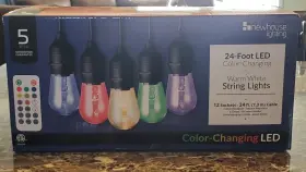 Rgbstrng2412 Newhouse Lighting New 24 Foot Led Color Changing Warm White String Lights