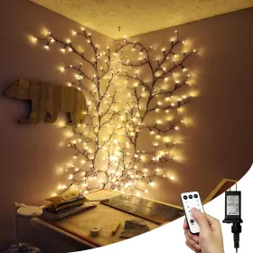 B0fkgl7h6n Nidisetpjas Enchanted Willow Vine Lights Remote 18-branch 144 Led Indoor Decor