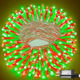 B0d5qmxr5q Nielfoi 100ft 300 Led Red And Green Outdoor Christmas String Lights 8 Modes Waterproof
