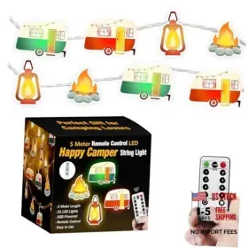 Ningbo Glory King Imp&exp Co. Ltd. 734172154031 Camper String Lights For Outside 16.5 Ft Usb Funny Camping Rv