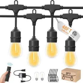 Ile26-18048024 Ningbo Jinting Neclear Cable Co. Ltd 48ft Outdoor String Lights With Remote And 24 2bulbs 2ft Bulbs Spacing Ile26-18048024 Ningbo Jinting Neclear Cable Co. Ltd 48ft Outdoor String Lights With Remote And 24 2bulbs 2ft Bulbs Spacing