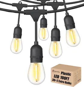 Ile26-1810030 Ningbo Jinting Nuclear Co. Ltd Outdoor String Lights Led 100ft Patio With 32 Shatterproof S14 Dimmable P Ile26-1810030 Ningbo Jinting Nuclear Co. Ltd Outdoor String Lights Led 100ft Patio With 32 Shatterproof S14 Dimmable P