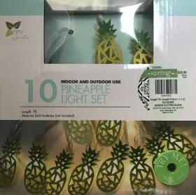 5245063 Nm Signature Pineapple Light Set Indoor And Outdoor Use 7ft String