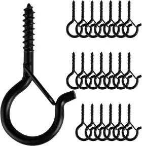 Bh0120b Nobrand 20 Pcs Screw Hooks For Outdoor String Lights Safety Buckle Easy Release