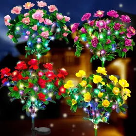 Hd-240-1-c Nobrand 56 Led Solar Azalea Lights Waterproof Yard/patio Decor