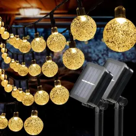 Sl-60-40ft-8m-ww-s Nobrand 2pack 60led 40ft Solar String Lights 8modes Waterproof Warm White