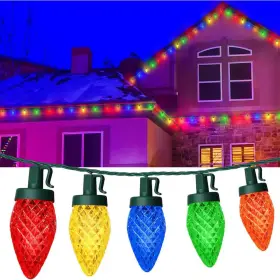 Nordic Hygge 445014792764 67 Ft. 100 Bulbs Outdoor Decorations For House Waterproof String Lights Multico