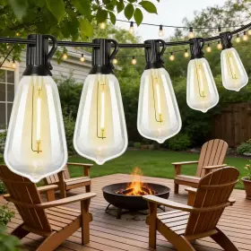St38 Nordic Hygge 711181160291 50 Ft. 3 Colors Plug-in Led Patio String Light For Outdoor With 26 Edison B