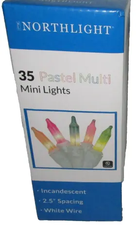 Northlight 191296287005 Easter String Lights 35ct. Pastel Multicolor Mini