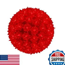 B008ax40sc Novelty Lights Red 7.5 Inch Starlight Sphere 100 Led Christmas Ornament Ball Light