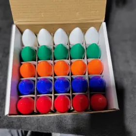 C97casst Novelty Lights.com 25 Piece C9 Long Life Bulbs From