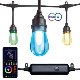 Csl-12-5-ble Novolink 12-light Outdoor 27.42 Ft. Smart Plug-in Edison Bulb Led String Light With Rgbw