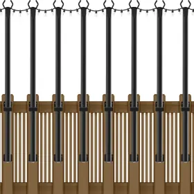 Nuerpo 799787161102 8 Pack String Light Poles 5ft Metal For Outdoor Lights L