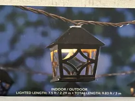 Oasis 028208871109 Patio 10ct Lantern String Lights Indoor / Outdoor