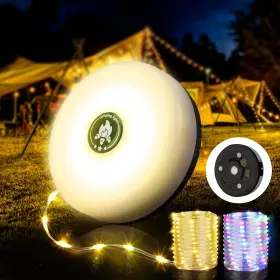 Ogery 313050126195 Camping String Lights 4 In 1 Quick Storage 32.8ft Rechargeable Tent Light