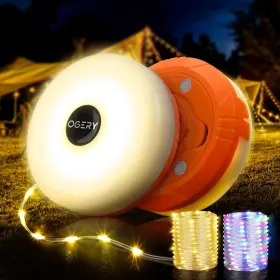 Og-l-og-2 Ogery 2-pack Camping String Lights 2 In 1 Quick Storage 32.8ft Rechargeable Ten