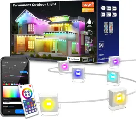 Ip68 Okkmax 682310215239 Permanent Outdoor Lights - Smart Christmas 100ft With 60 Leds