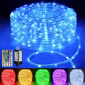 B0crvmbgwn Ollny 66ft 200 Led Outdoor Rope Lights Color Changing Waterproof Plug-in