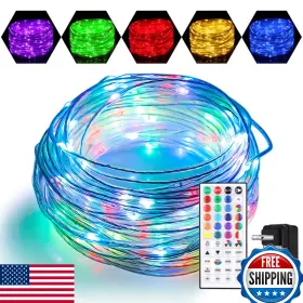 B07fvrlq7y Omika 66ft Ultra-thin Led Rope Lights For Outside 24 Rgb Colors Warm White Str