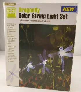 62689 One Step Gardens Solar Dragonfly Led String Light 10 Pc. Outdoor Patio Garden Lights No Stake