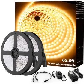 B07dzvjrzx Onforu Warm White Led Strip Lighting 65.6ft 3000k Dimmable Tape Light 20m