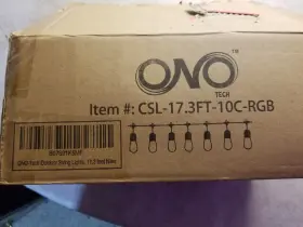 10c-rgb Ono 17.3ft Colored Outdoor String Lights With 12 Bulbs