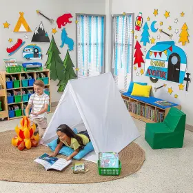 Oriental Trading 886102017234 Fun Express Adventure Reading Corner Tent Kit - 54 Pc
