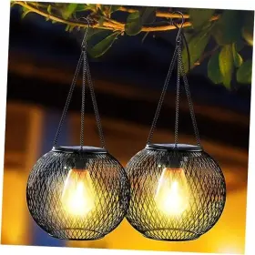 Ot002 Ortiny Solar Lanterns Outdoor Upgraded Lights For Outside 2 Pack