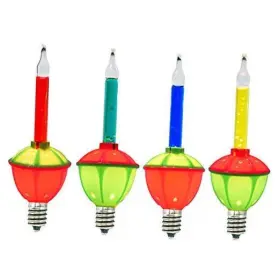 Oulin 720658940519 4 Pack Multicolor Christmas Bubble Replacement Bulbs 5w Vintage Multi-colored