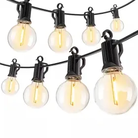 Oyezvary 313029232292 60 Ft. Shatterproof Edison Bulbs Outdoor String Lights Waterproof Connectable Pa