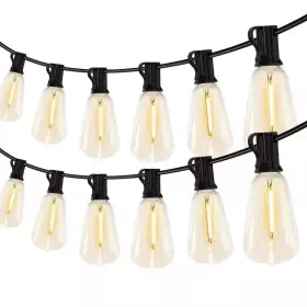 Oyezvary 313057232257 100 Ft. Shatterproof Led Outdoor String Lights Waterproof Vintage Edison Bulbs P