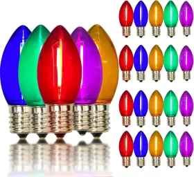 B0fn7x89m5 Pallerina 25pk C9 Led Multicolor Christmas Replacement Light Bulbs E17 Cande