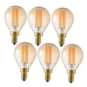 G14am4p6c22 Panledo 4w Vintage Edison Led Filament Candelabra Light Bulb Amber Glass 2200k