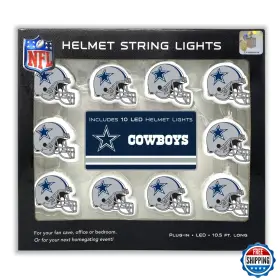 B09b1c95m2 Party Animal Nfl Dallas Cowboys Led Helmet String Lights Usb/plug - Fan Cave Decor