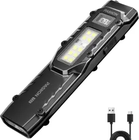 Fl05t Pasiion Edc Tactical Flashlight 1500 Lumen Flat Flashlights Rechargeable Dual-switches L