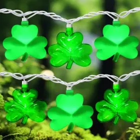 B0dngxzn31 Pasuto 8.5ft St. Patricks Day Shamrock String Lights - 10 Led Green Clover Decor Ul