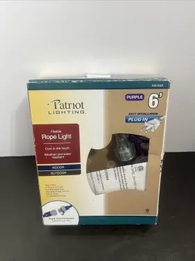 0006-0017 Patriot Lighting 6 Plug-in Purple Led Rope Light Plug And Twist Connect Extendable Up To 200 Ft