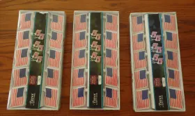 346-116 Patriot Lighting 3 New Pkg Of 10 Flag String Lights Each 8ft 7 Inch Long Camping