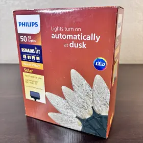 Philips 689720426965 50 C6 Lights Warm White Solar Powered Automatically At Dusk