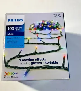 Philips 689720593056 100 Concave Led Multi/warm White 9 Function Mini String Lights Nib