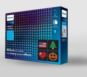 Philips 689720617943 Chromabright App Controlled Dewdrop Curtain Light Fairy Rgb Led Open Box