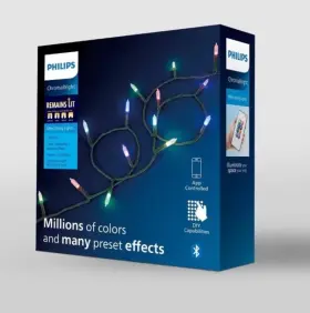 Philips 689720617950 Chromabright 150 Ct Mini String Lights 49 App Control