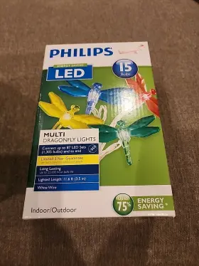 Philips 741895292285 Energy Saving Led 15 Bulbs Multi Colored Dragonfly Lights Indoor/outdoor