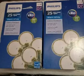 Philips 741895547538 Warm White Indoor Outdoor Globe Lights Led Lot Of 2 Christmas