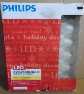 Z2524-11 Philips Frosted Color Changing 10 Led C9 Lights Green Wire