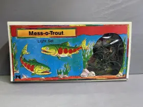 Primal Lite 736757011500 Vintage 1980s Blow Mold Mess-o-trout Fish Camper Porch Novelty String Lights