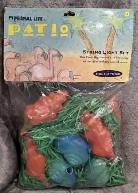 Primal Lite 736757014013 Sea Shell String Lights Vintage Patio Light 1996 Tropical Nautical
