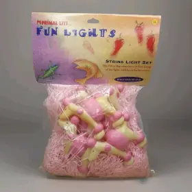 Primal Lite 736757014310 1996 Fun Lights 10 String Blow Mold Pink Poodle Dog Nos Vintage